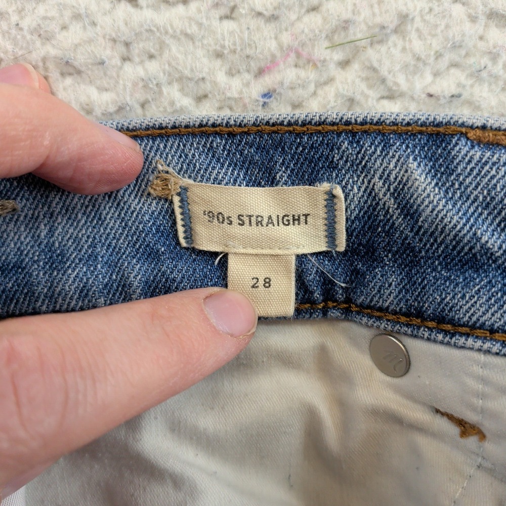 Madewell 90s Straight Jeans High Rise Light Wash Blue Size 28‎ NN877 DM4427 - Picture 3 of 10
